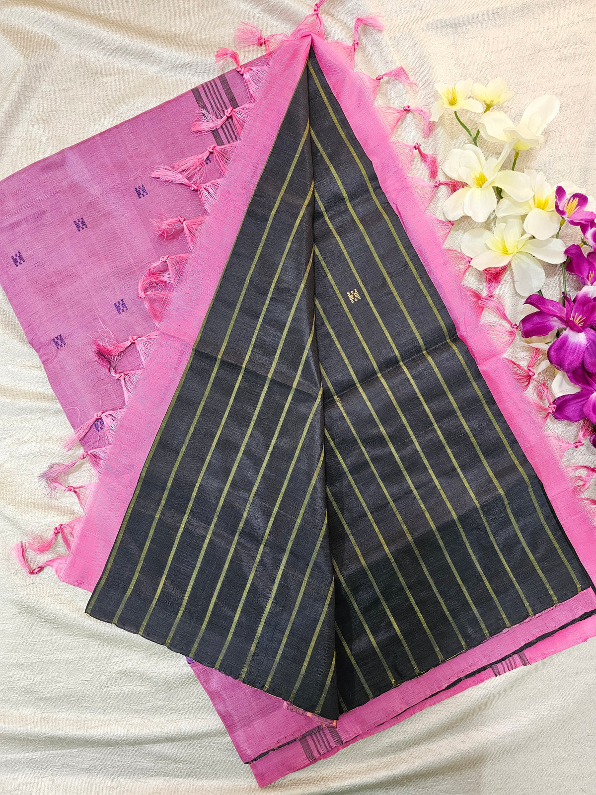 Black with Pink    Chinnalampattu Saree