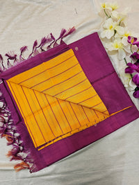 Yellow with Magenta Pink   Chinnalampattu Saree