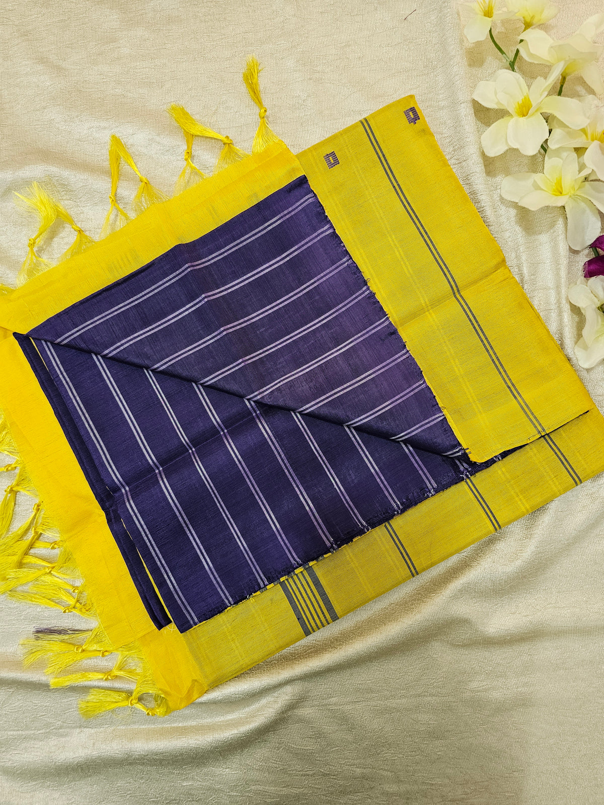 Violet with yellow    Chinnalampattu Saree