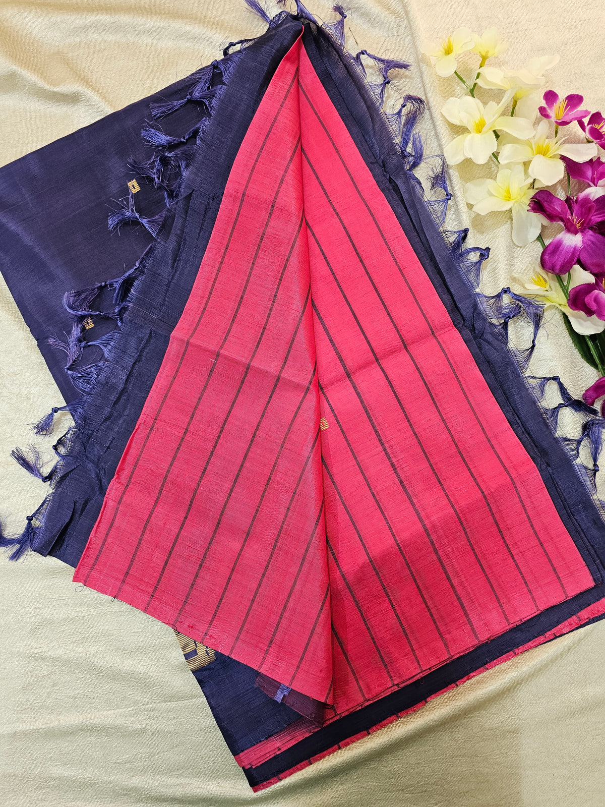 Pink with Blue  Chinnalampattu Saree