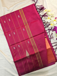 Orange with Marron Chinnalampattu Saree