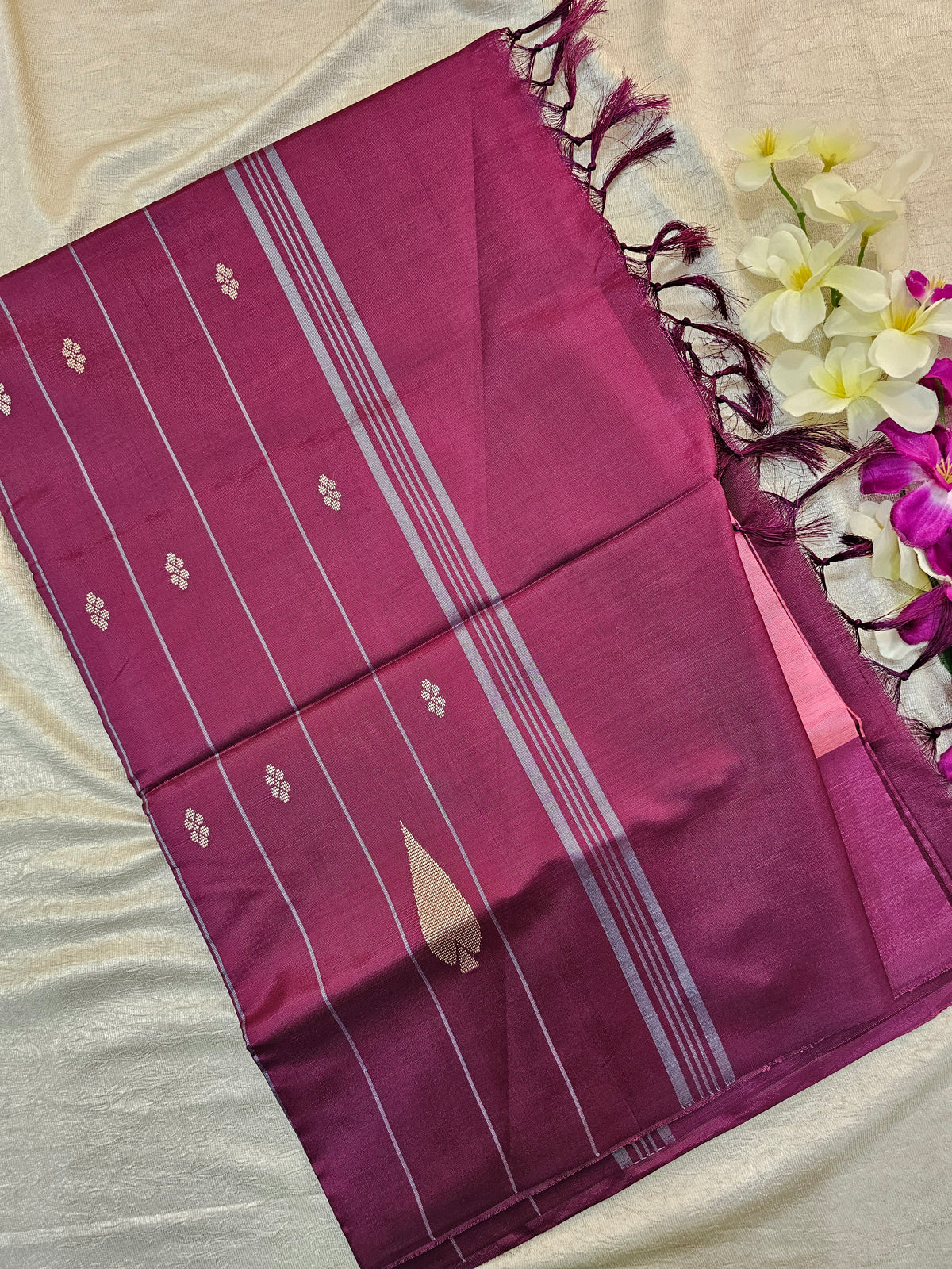 Onion Pink witn Maroon Chinnalampattu Saree