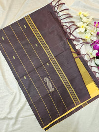 Yellow with Brown  Chinnalampattu Saree