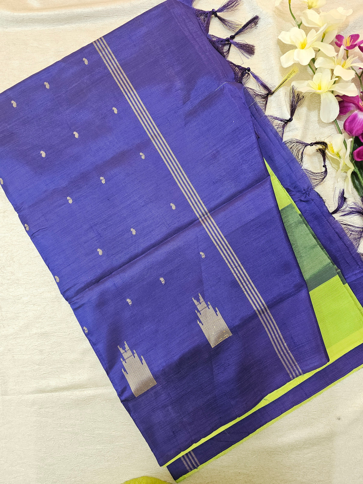 Green with Violet    Chinnalampattu Saree