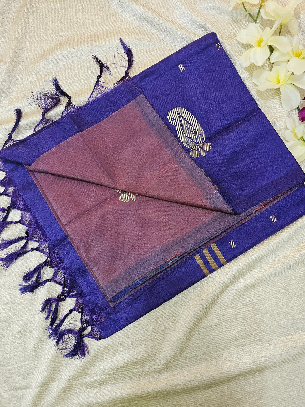 Dual Shade Marron with Violet Chinnalampattu Saree