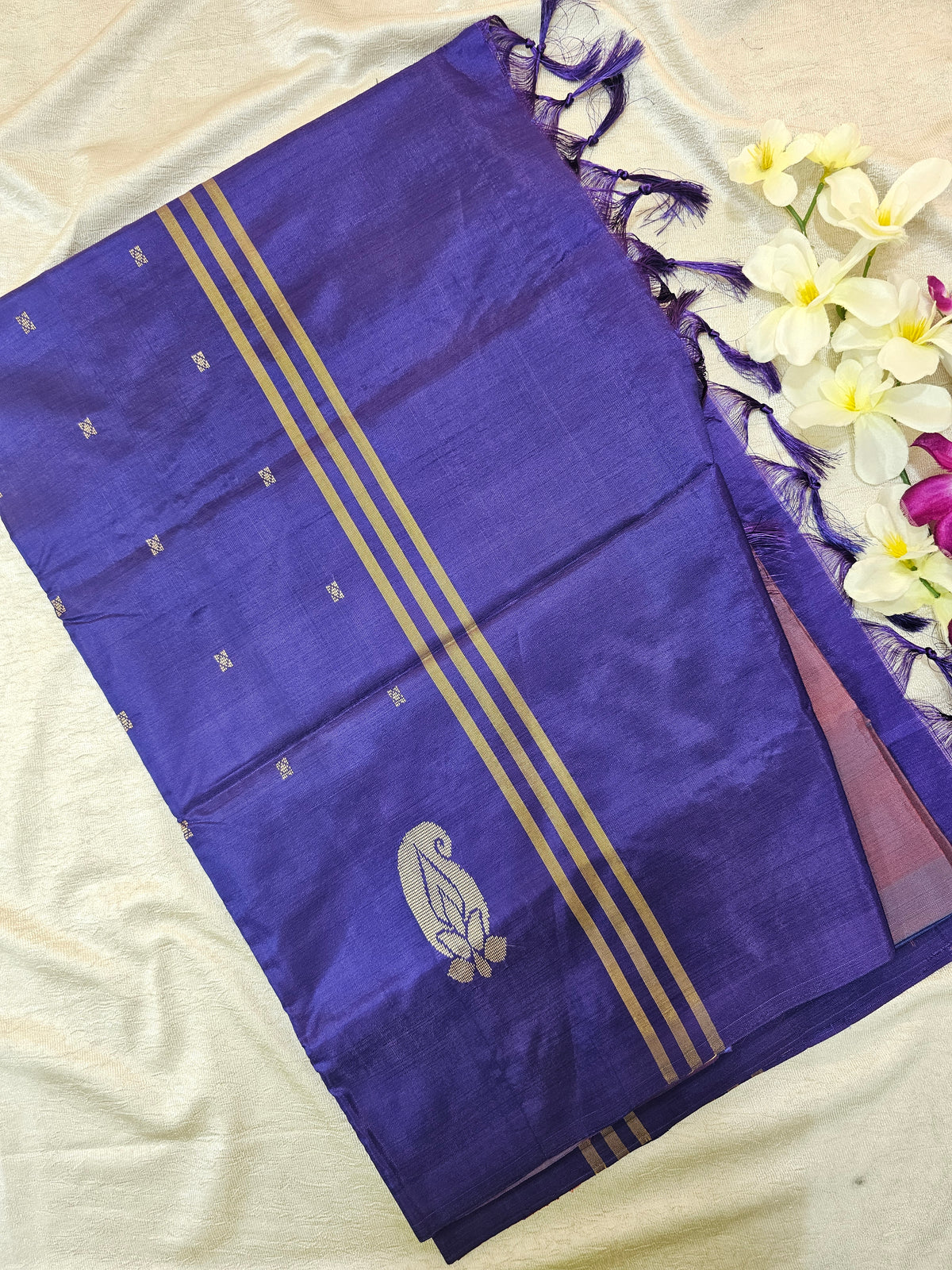 Dual Shade Marron with Violet Chinnalampattu Saree