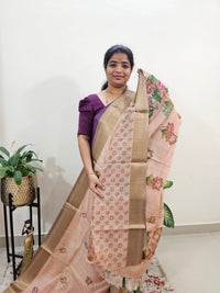 Soft Semi Tussar with Digital Printed Saree - Peach