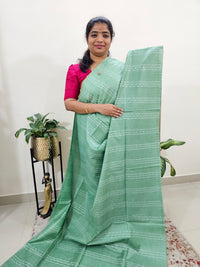 Bhagalpuri Silk Viscous -  Green with Beige