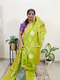 Bhagalpuri Silk Viscous with Digital Prints  - Green