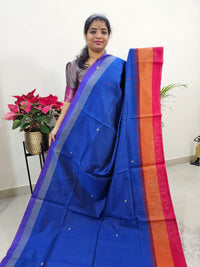 Semi Raw Silk Saree - Blue