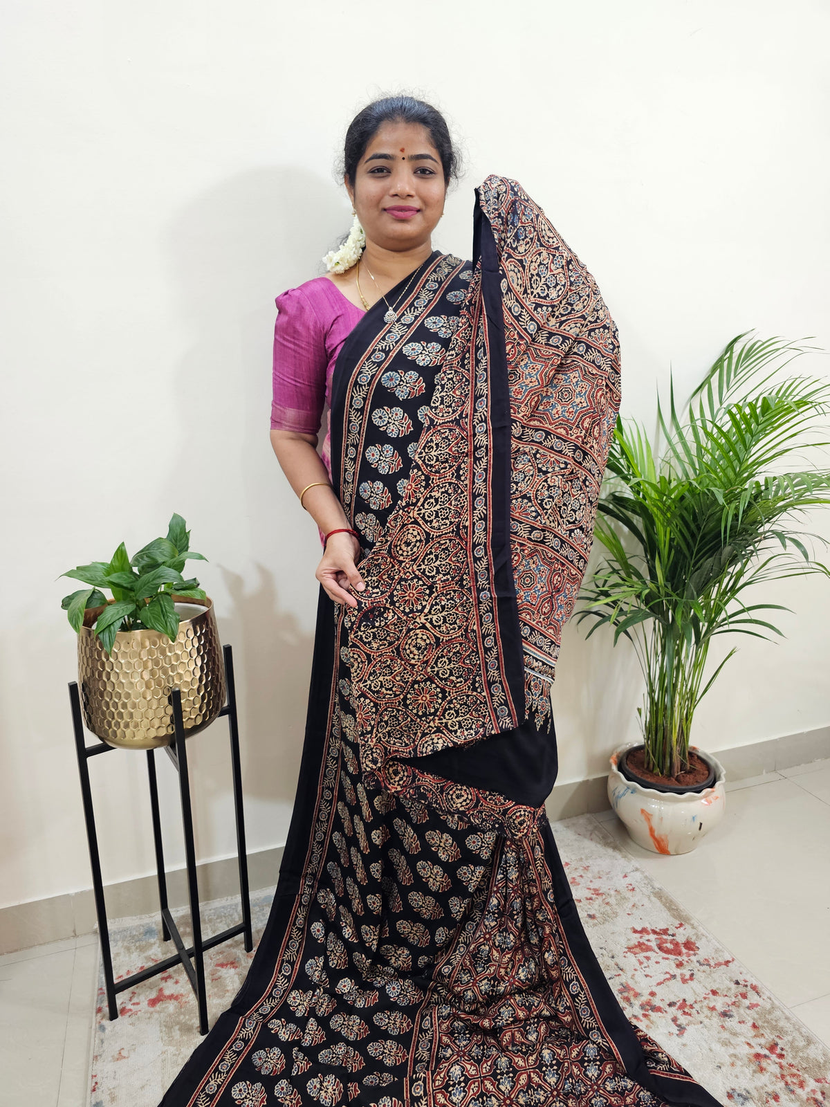 Modal Silk Saree - Black