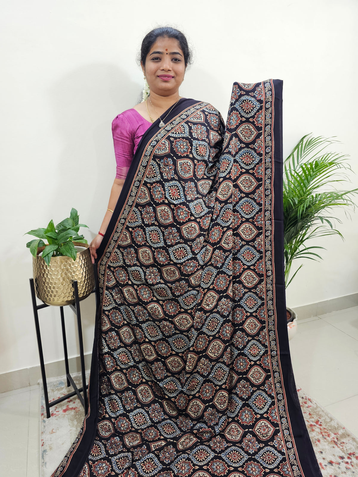 Modal Silk Saree - Black