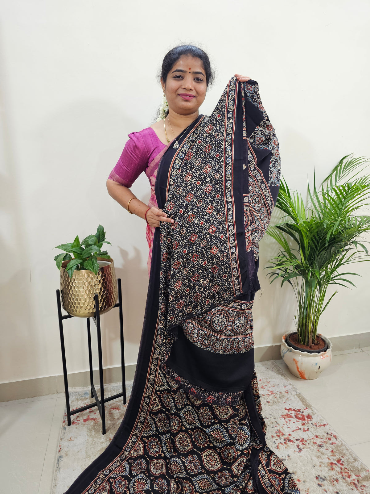 Modal Silk Saree - Black