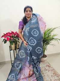 Bhagalpuri Silk Viscous with Digital Prints  - Grey