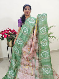 Bhagalpuri Silk Viscous with Digital Prints  -Green