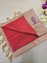 Dark Red with Cream Chinnalampattu Saree