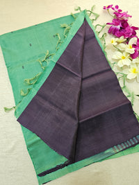 Dark Purple with Sea Green Chinnalampattu Saree