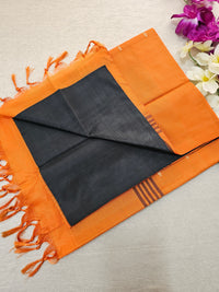 Black with Orange Chinnalampattu Saree