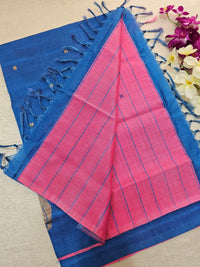 Pink with Blue Stripes Chinnalampattu Saree