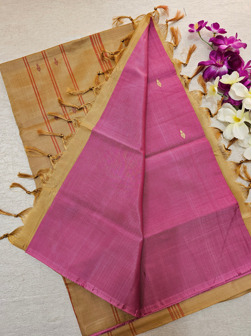 Pink with Brown  Chinnalampattu Saree