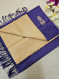 Cream with Violet Chinnalampattu Saree