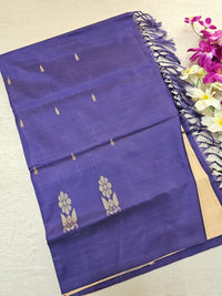 Cream with Violet Chinnalampattu Saree