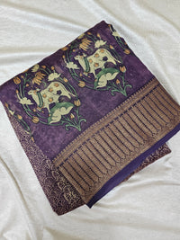 Pure Chanderi Butter Silk - Lavender