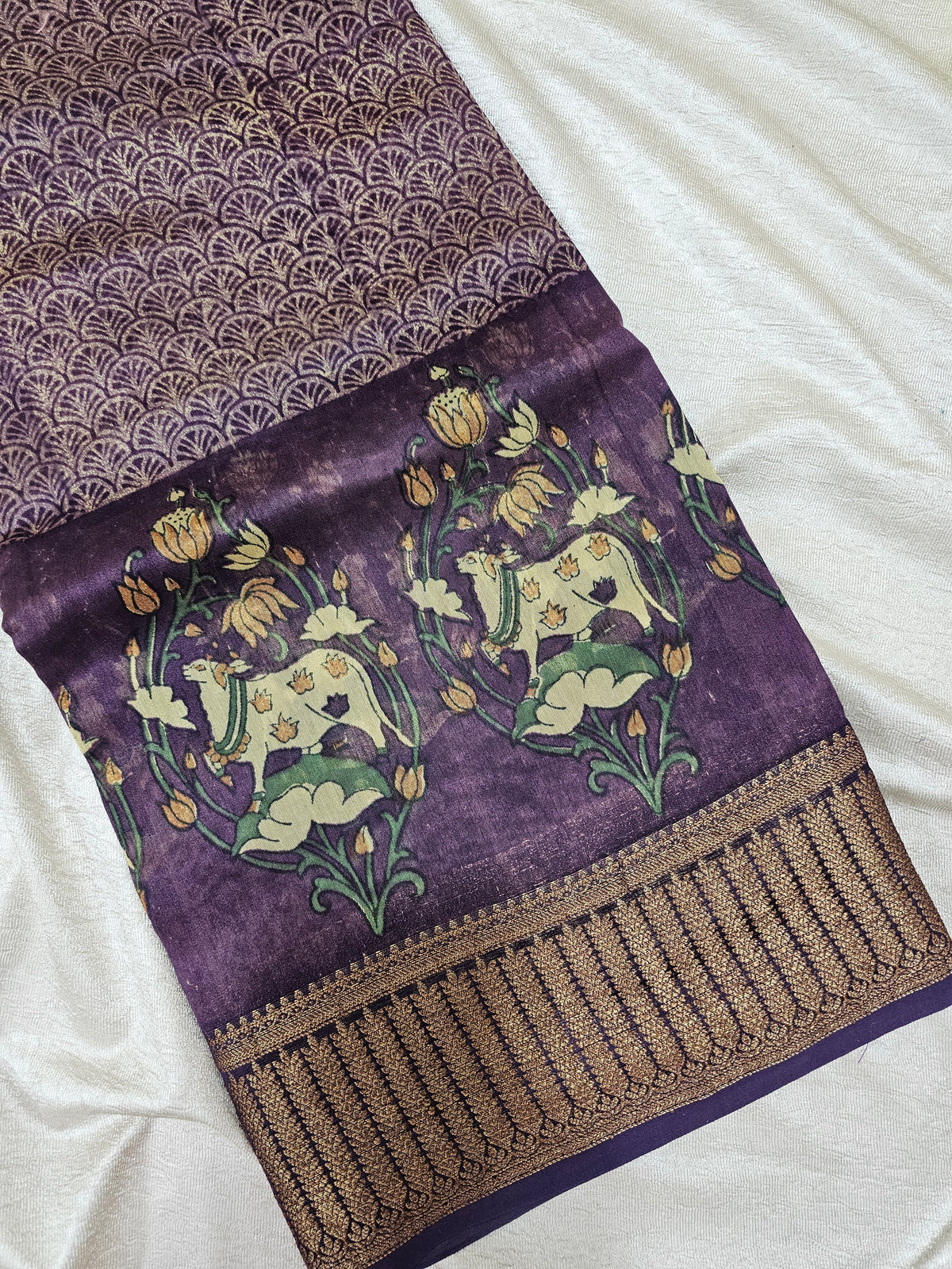 Pure Chanderi Butter Silk - Lavender