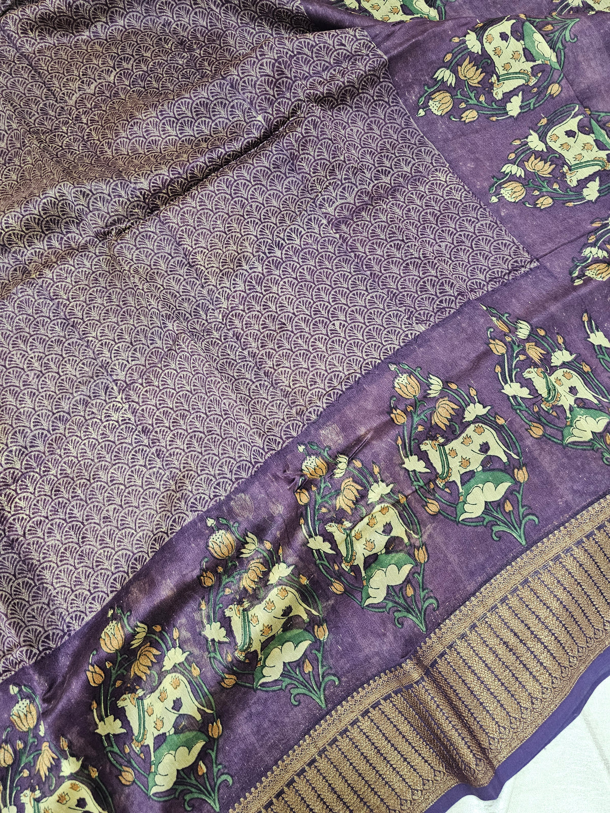 Pure Chanderi Butter Silk - Lavender