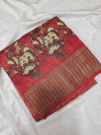 Pure Chanderi Butter Silk - Red