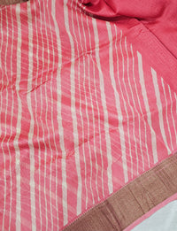 Pure Chanderi Butter Silk - Peach