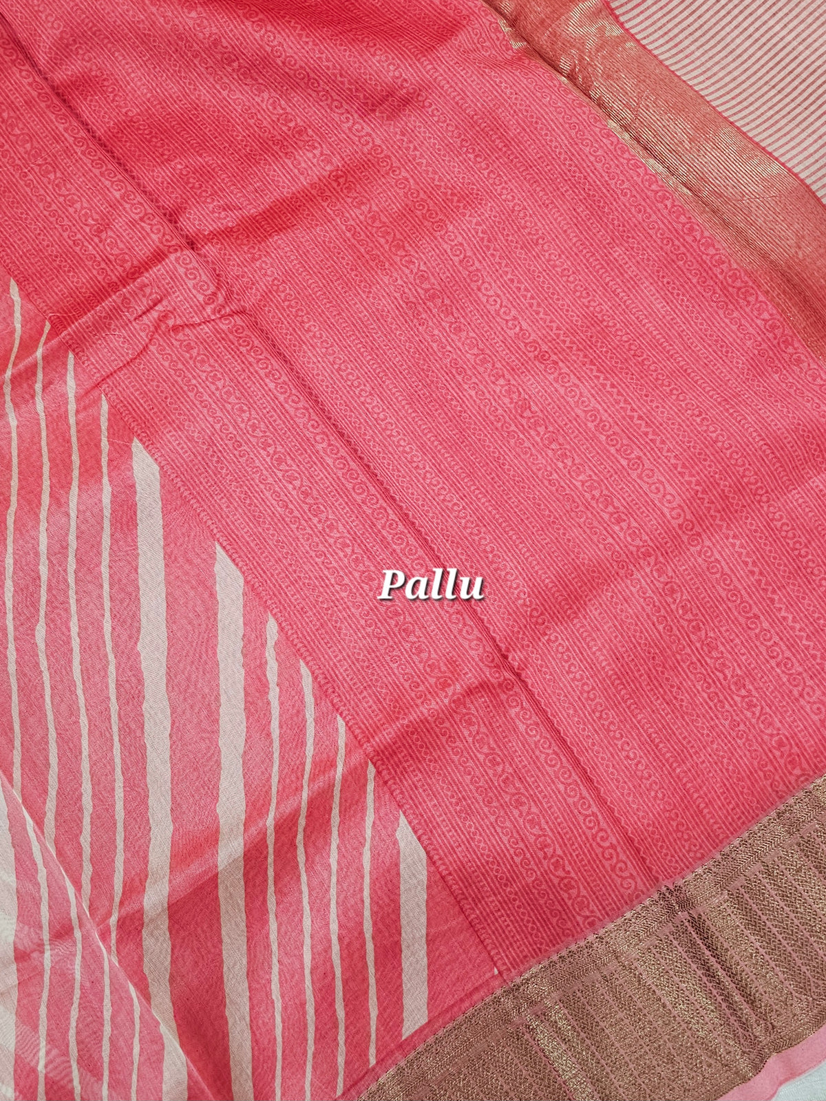 Pure Chanderi Butter Silk - Peach