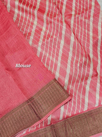 Pure Chanderi Butter Silk - Peach