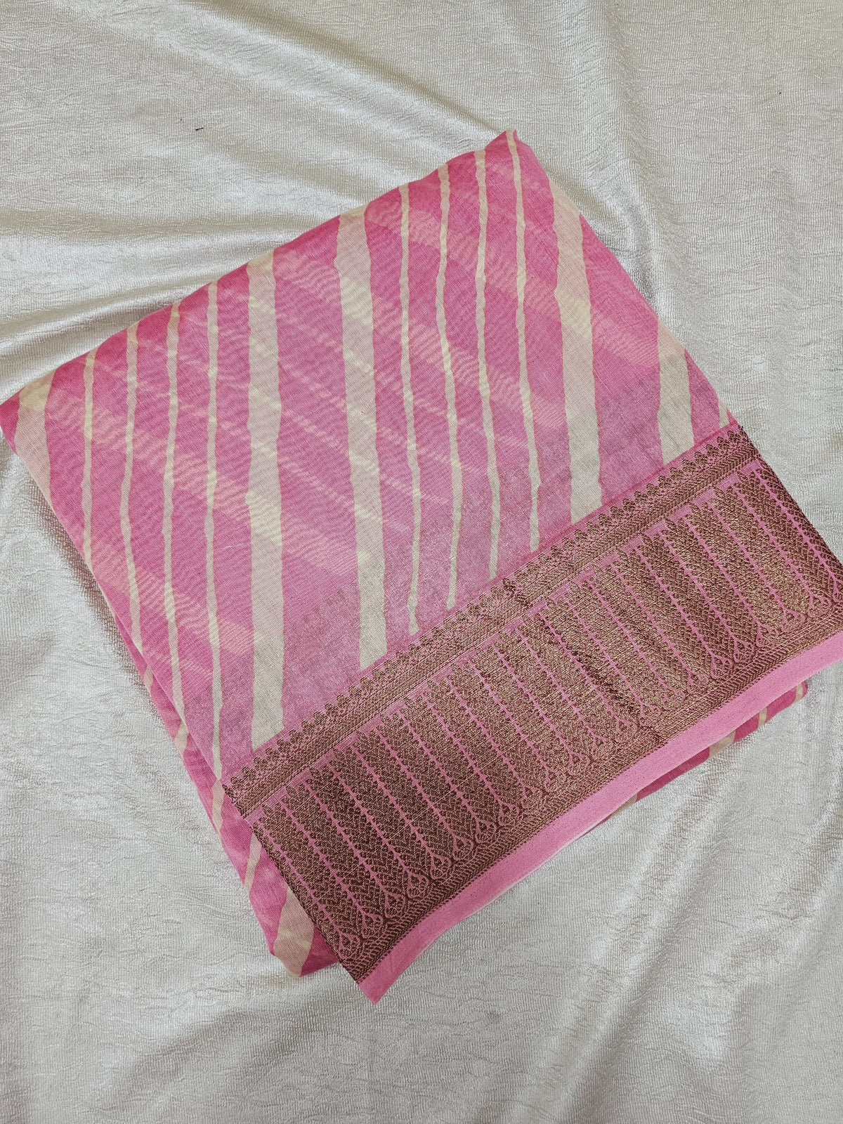 Pure Chanderi Butter Silk - Pink