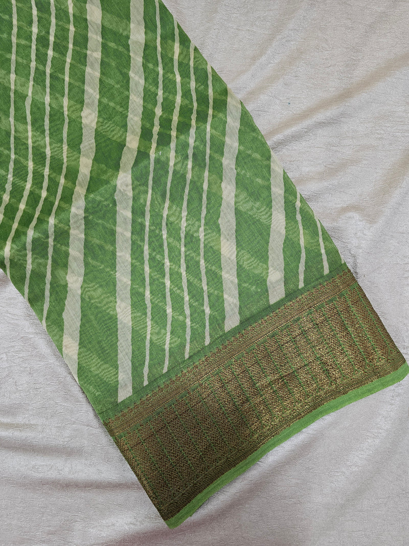 Pure Chanderi Butter Silk - Green