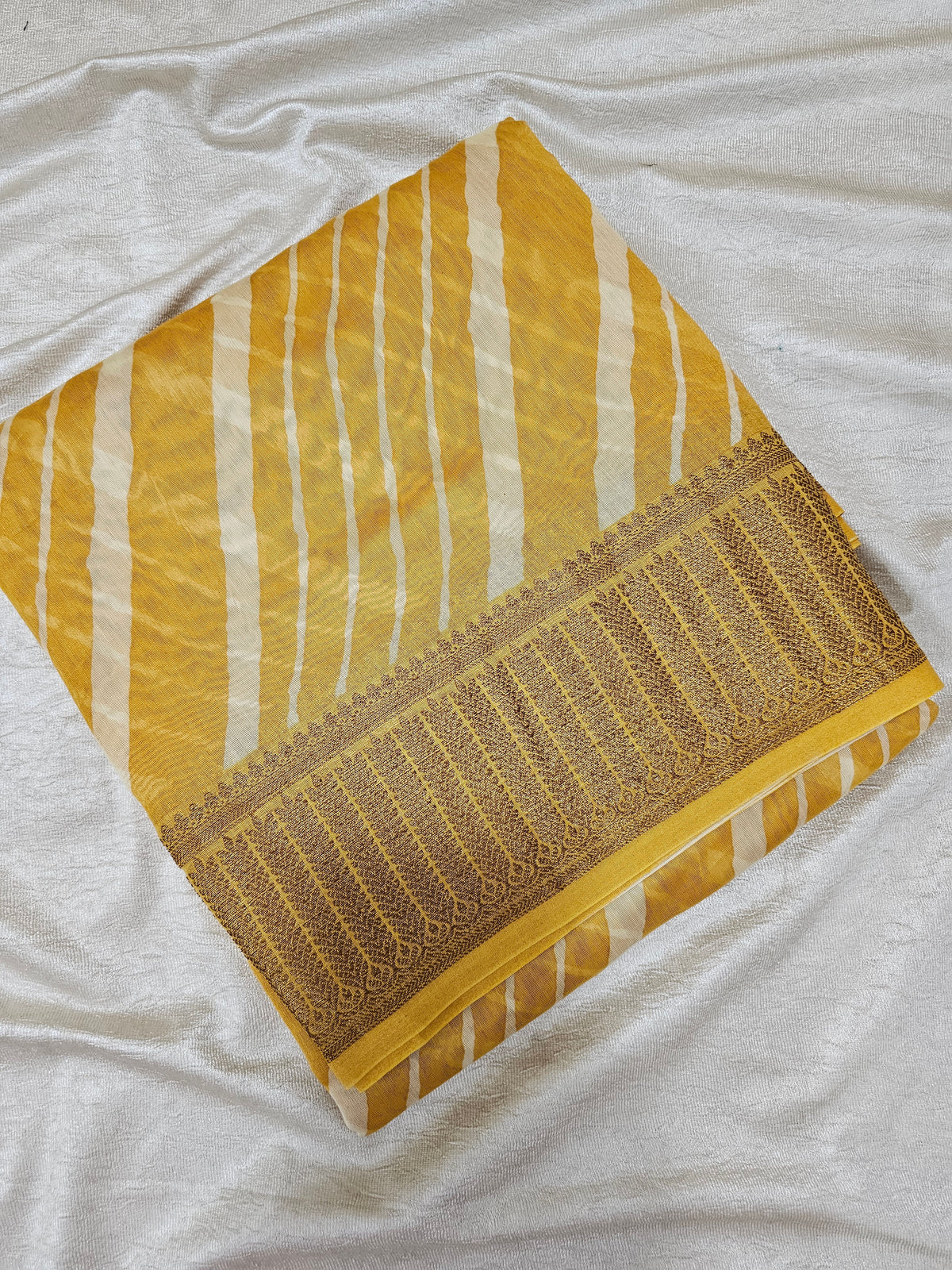 Pure Chanderi Butter Silk - Yellow