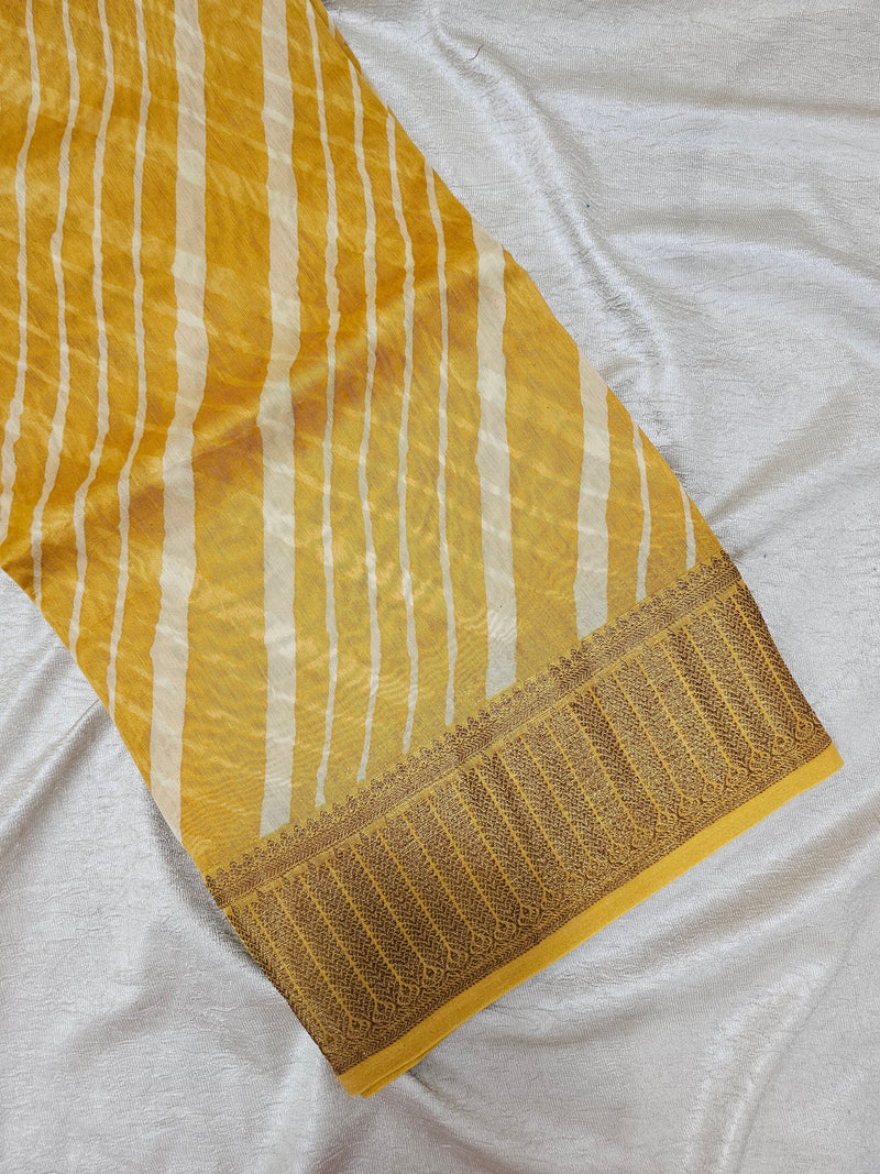 Pure Chanderi Butter Silk - Yellow