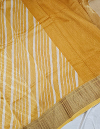 Pure Chanderi Butter Silk - Yellow