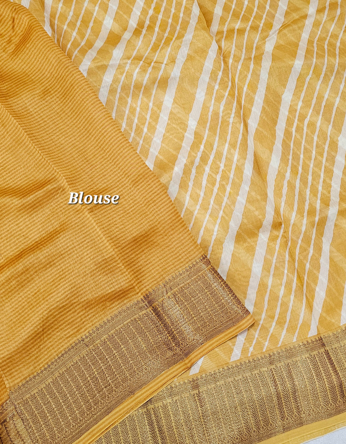 Pure Chanderi Butter Silk - Yellow