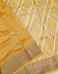 Pure Chanderi Butter Silk - Yellow