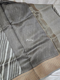 Pure Chanderi Butter Silk - Dark Beige