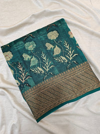 Pure Chanderi Butter Silk - Green