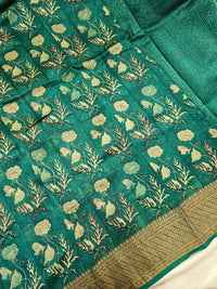 Pure Chanderi Butter Silk - Green