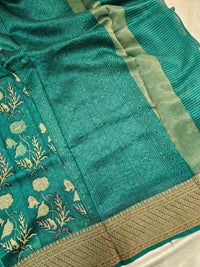 Pure Chanderi Butter Silk - Green