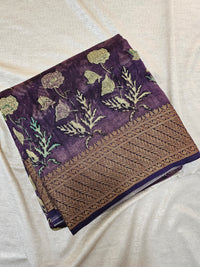 Pure Chanderi Butter Silk - Lavender