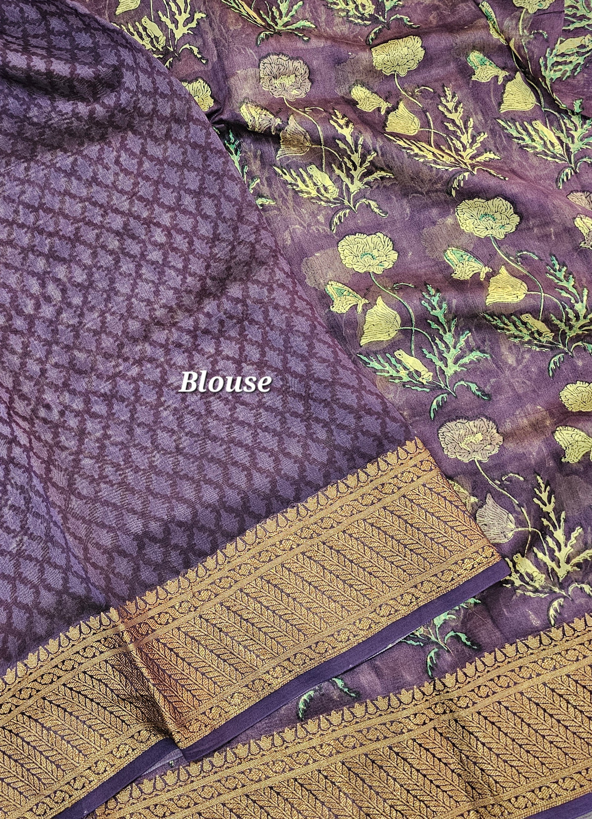 Pure Chanderi Butter Silk - Lavender