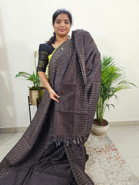 Semi Raw Silk Saree -  Brown