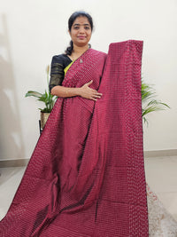 Semi Raw Silk Saree -  Maroon