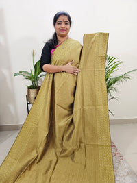 Semi Raw Silk Saree - Brass