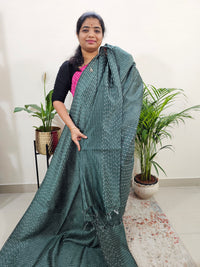 Semi Raw Silk Saree - Green